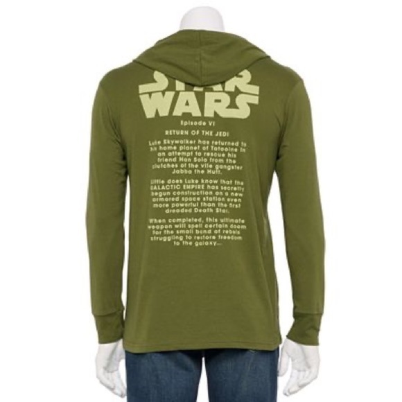 Disney Star Wars Episode VI Return of The Jedi men Hooded Tee size L NWT - Picture 10 of 11
